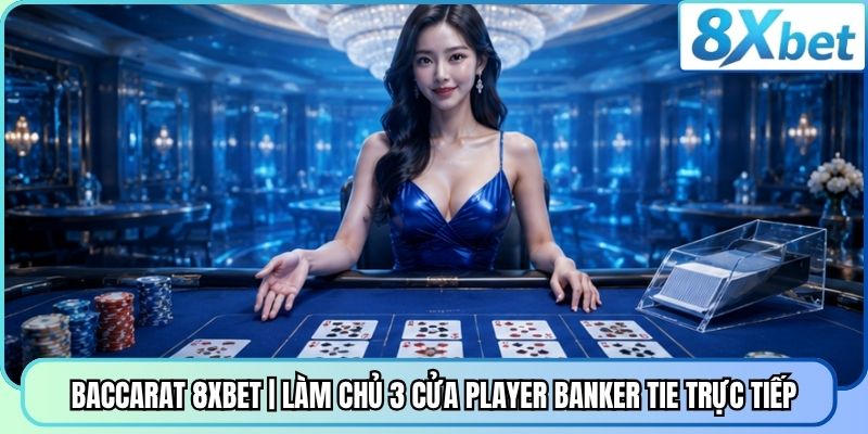 Baccarat 8XBET | Làm Chủ 3 Cửa Player Banker Tie Trực Tiếp